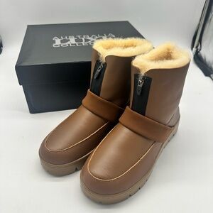 Australia Luxe Collective Men's Chestnut Shearling Leather Boots | US 9 NWT